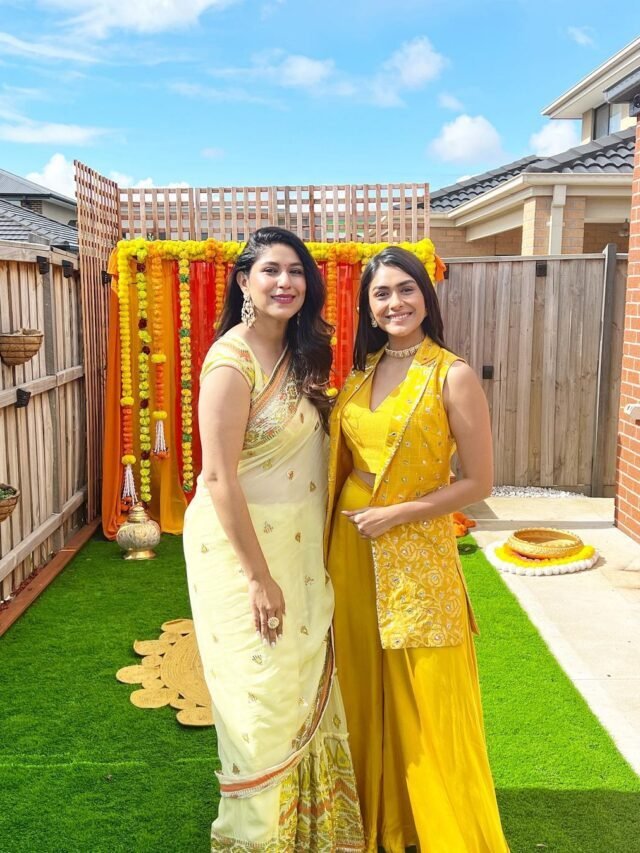 mrunal thakur share haldi photos and videos