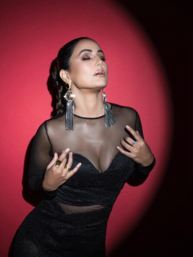 Hina Khan show new blod look how to slay red-carpet fashion in see-through black dress s how to slay red-carpet fashion in see-through black dress
